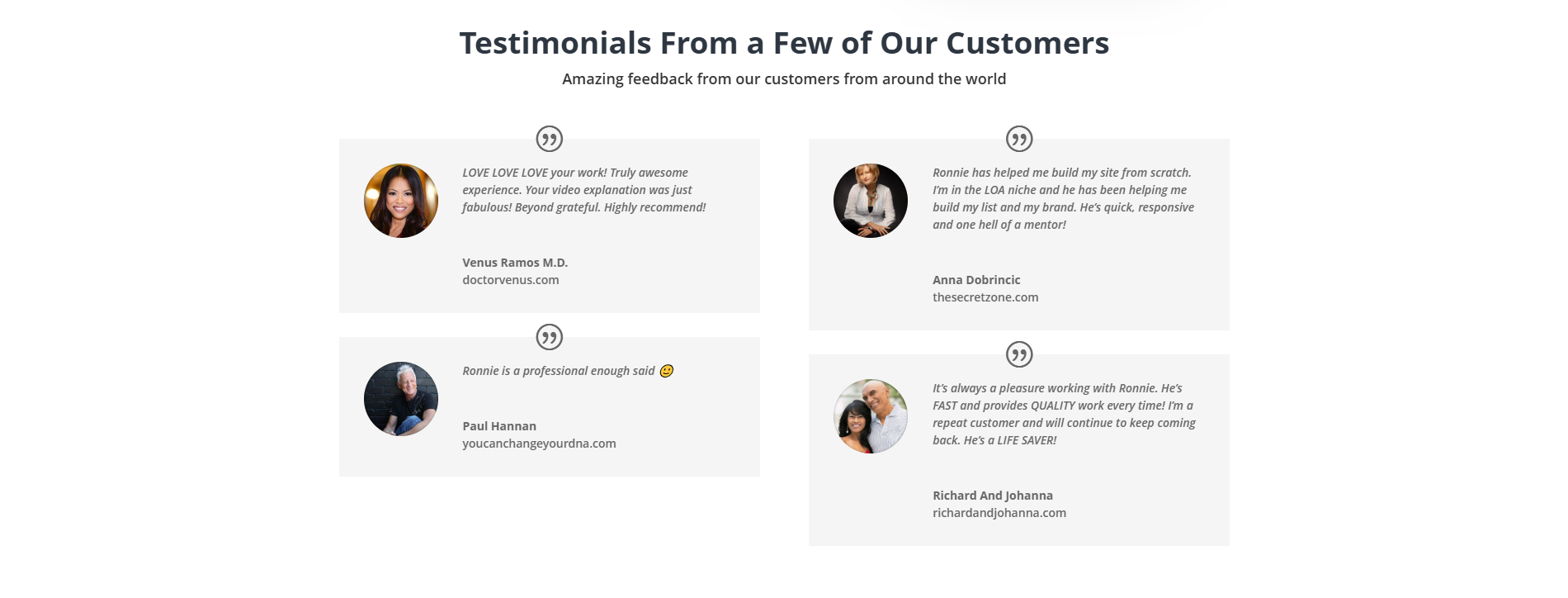 Testimonials